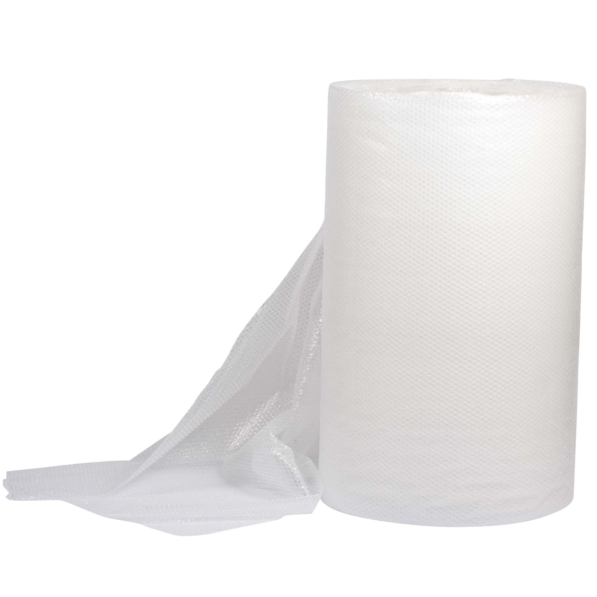 Luftpolster-Schutzhaube Ansicht von vorn auf eine stehende Rolle von Luftpolsterfolie