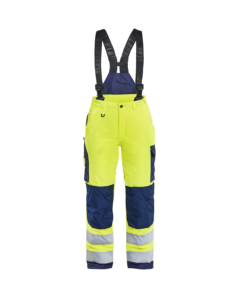 Damen High Vis Winter Arbeitshose High Vis Gelb / Marineblau vorn Damen High Vis Winter Arbeitshose High Vis Gelb / Marineblau vorne, DB Schenker