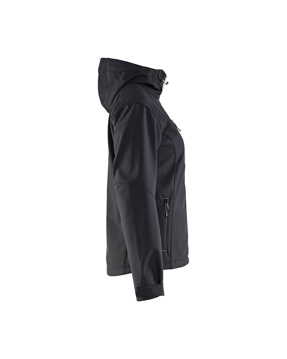 Damen Softshell Jacke schwarz / silber, Seite rechts, DB Schenker Damen Softshell Jacke schwarz / silber, Seite rechts, DB Schenker