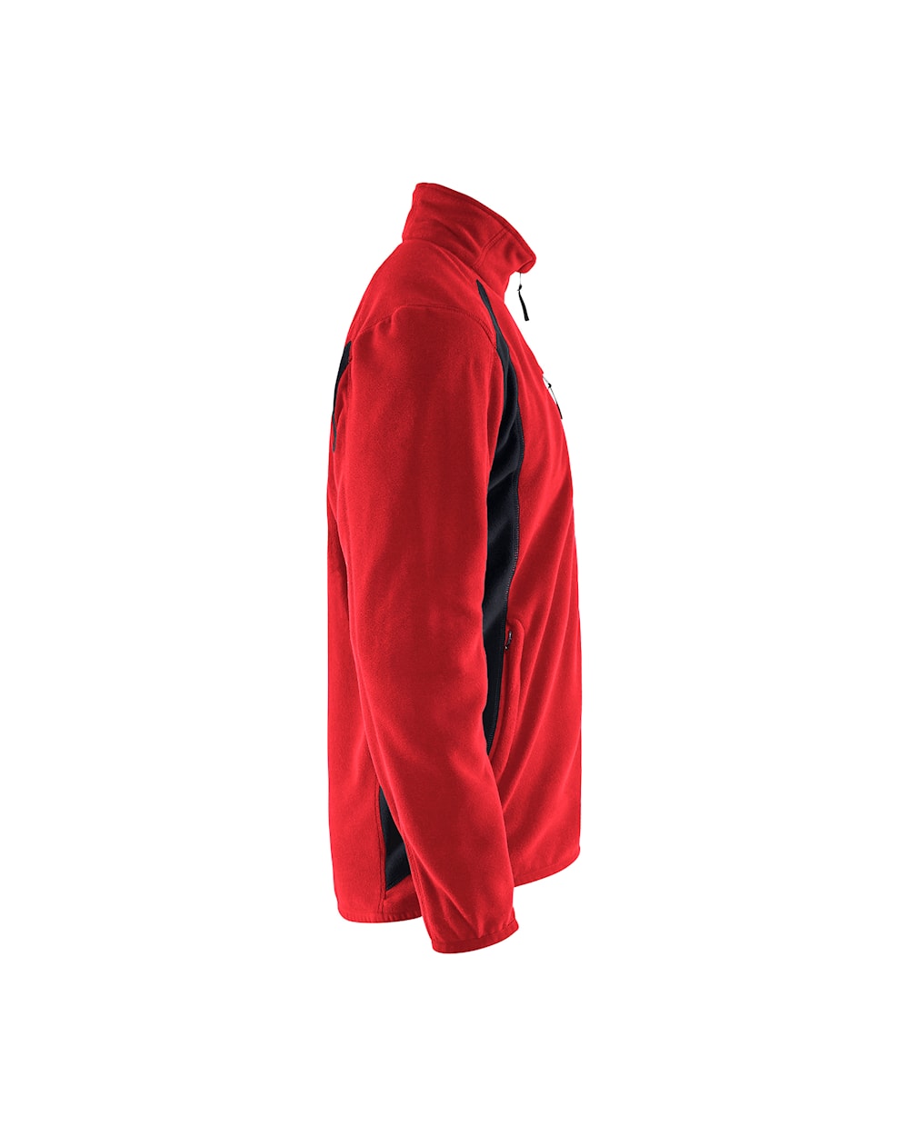 Fleecejacke rot / schwarz, Seitenansicht, DB Schenker