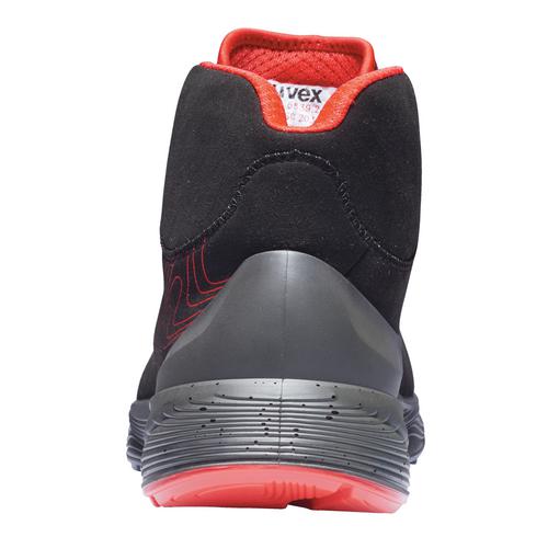 Uvex 1 G2 Sicherheitsschuh Stiefel, Hinteransicht