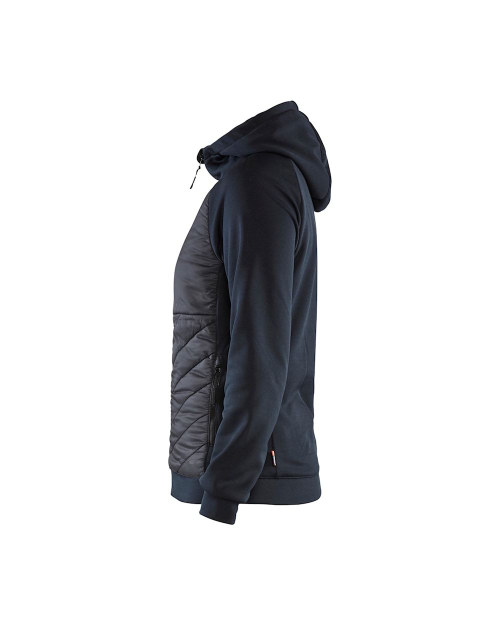 Damen Hybrid Sweater dunkel marineblau / schwarz Seite links, DB Schenker Damen Hybrid Sweater dunkel marineblau / schwarz Seite links, DB Schenker