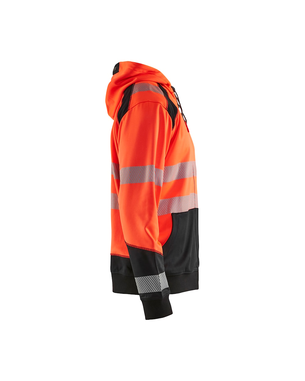 High Vis Kapuzensweater high vis rot / schwarz, Seite rechts, DB Schenker