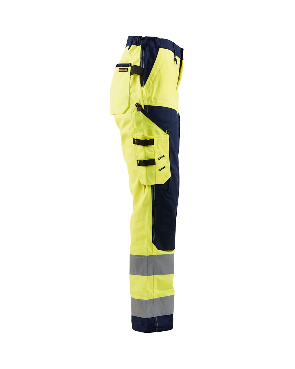 Damen High Vis Arbeitshose ohne Werkzeugtaschen High Vis Gelb / Marineblau, Seite rechts, DB Schenker Damen High Vis Arbeitshose ohne Werkzeugtaschen High Vis Gelb / Marineblau, Seite rechts, DB Schenker