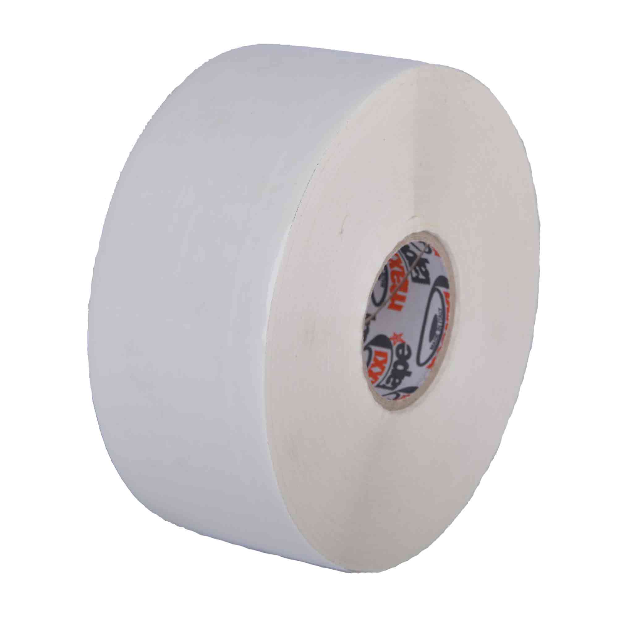 PP-Packfilm P30 weiß Ansicht von schräg vorn auf eine weiße Rolle PP-Packfilm Klebeband mit weißem Kern