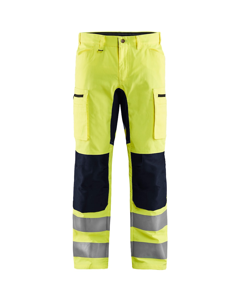 High Vis Arbeitshose mit Stretch High Vis Gelb / Schwarz, vorne, DB Schenker High Vis Arbeitshose mit Stretch High Vis Gelb / Schwarz, vorne, DB Schenker