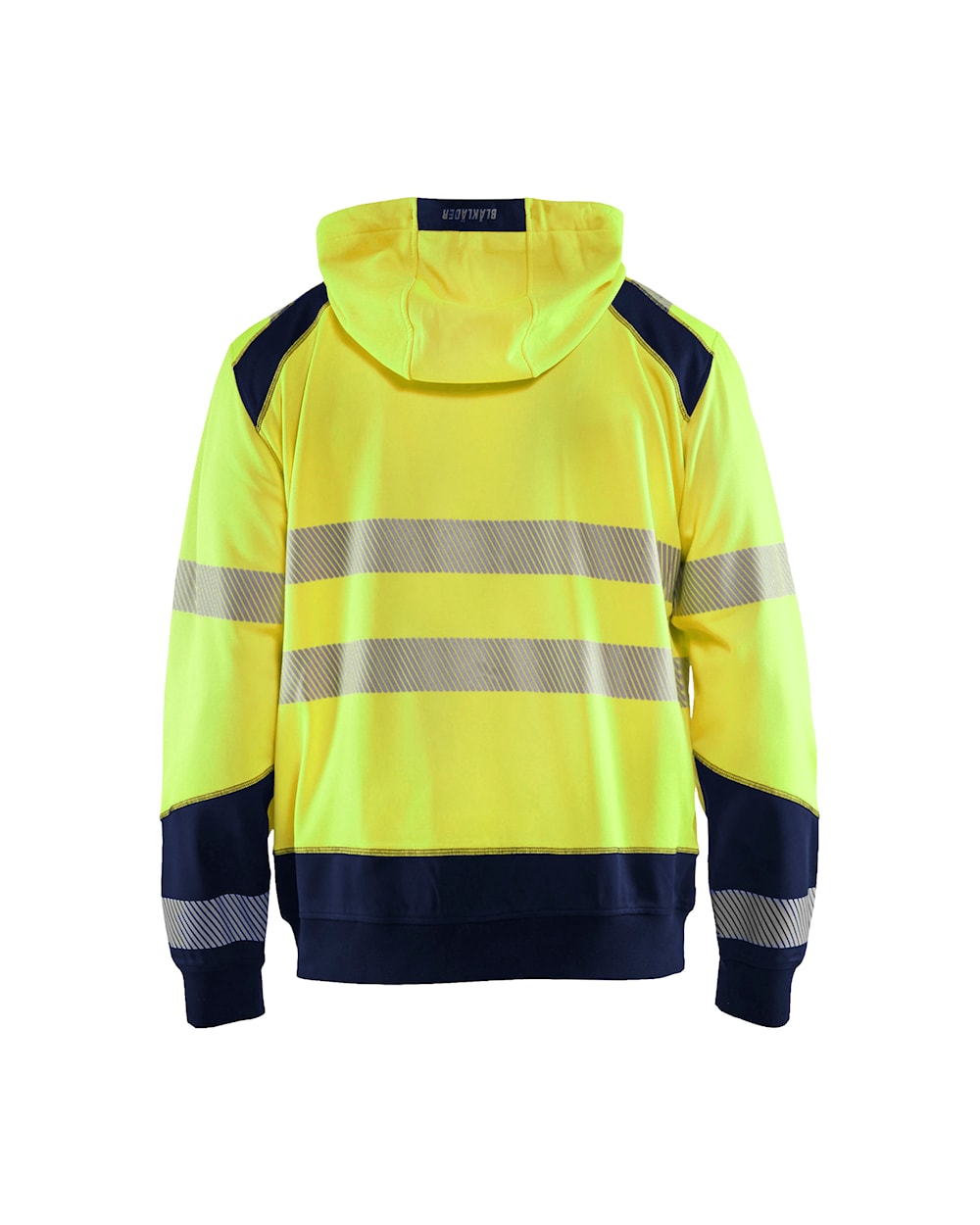 High Vis Kapuzensweater high vis gelb / marineblau hinten, DB Schenker