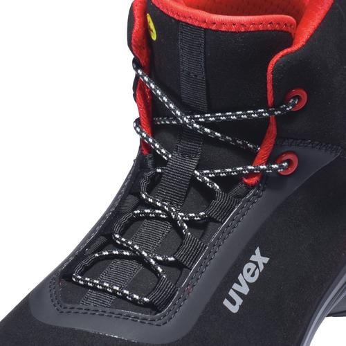 Uvex 1 G2 Sicherheitsschuh Stiefel, Ansicht Schnürsenkel