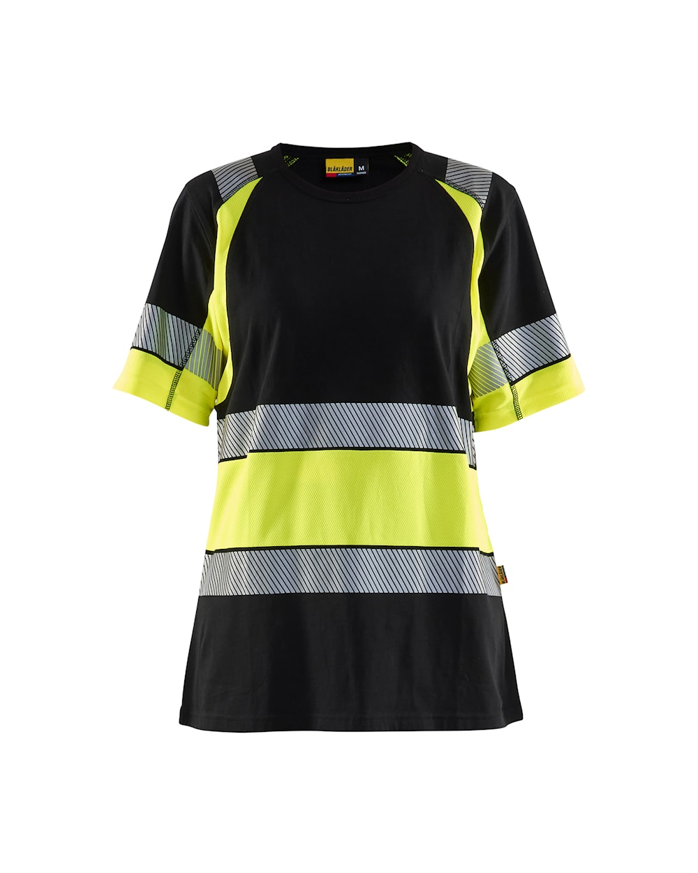 Damen High Vis T-Shirt Schwarz / Gelb, vorne, DB Schenker Damen High Vis T-Shirt Schwarz / Gelb, vorne, DB Schenker
