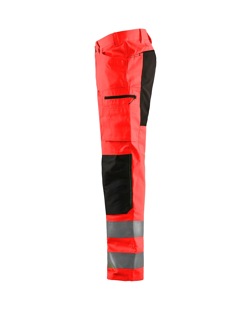 High Vis Arbeitshose mit Stretch High Vis Rot / Schwarz, Seite links, DB Schenker High Vis Arbeitshose mit Stretch High Vis Rot / Schwarz, Seite links, DB Schenker