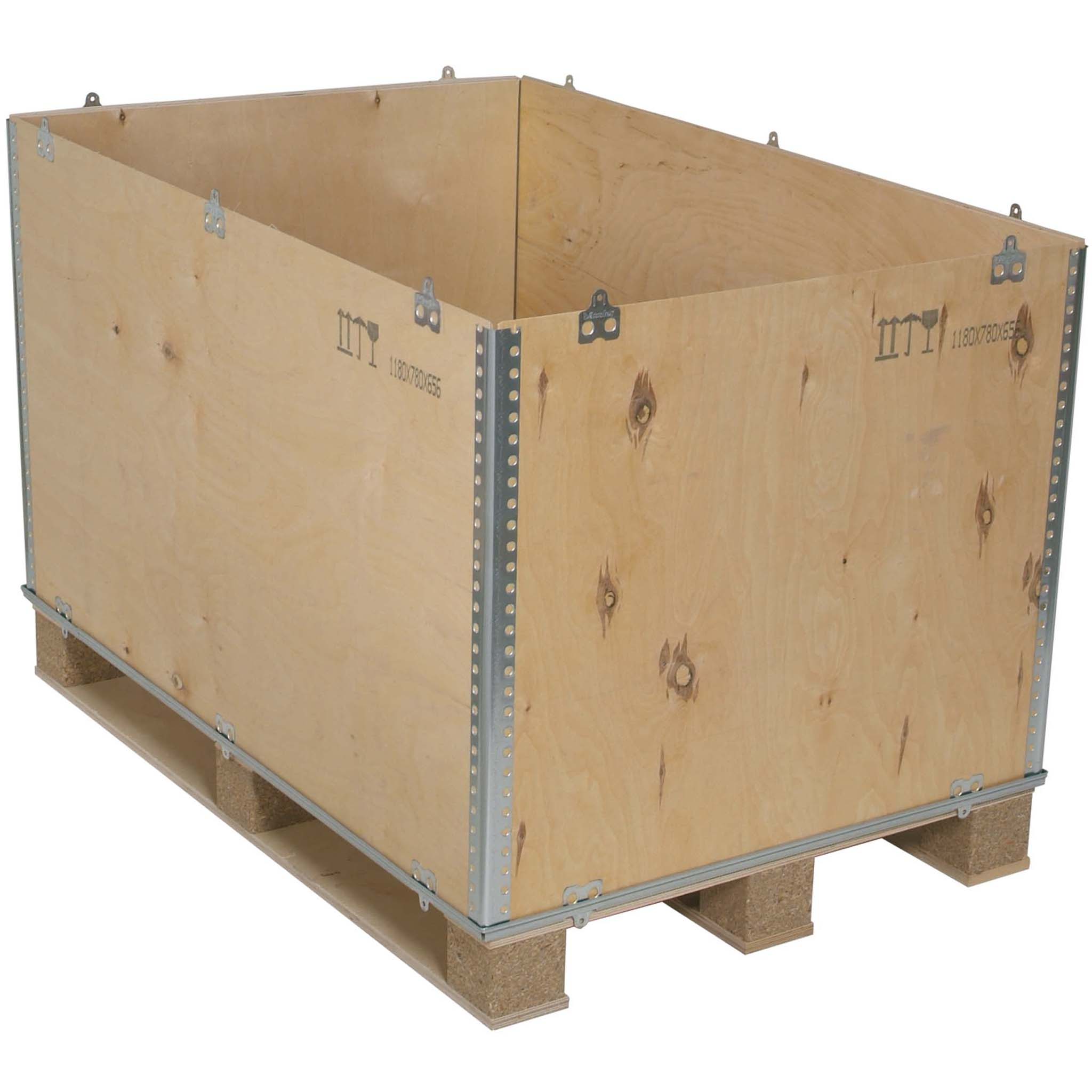 Cargo Box aufgestellt mit Palettenunterbau