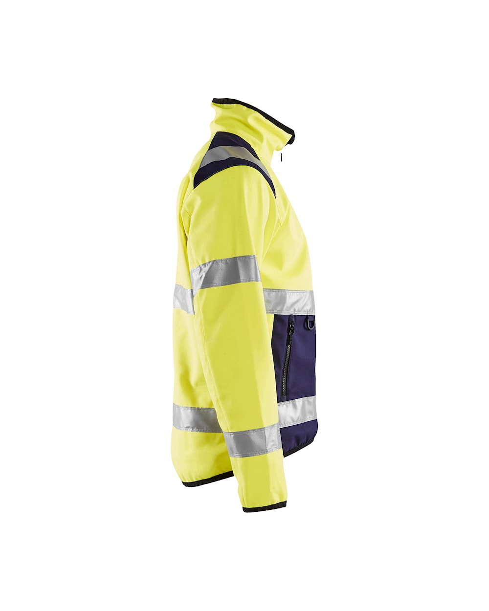 High Vis Softshell Jacke high vis gelb / marineblau, Seite rechts, DB Schenker