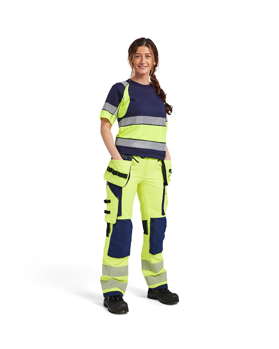 High-visibility, Safety clothing, Reflective stripes, Work pants, Hi-vis set