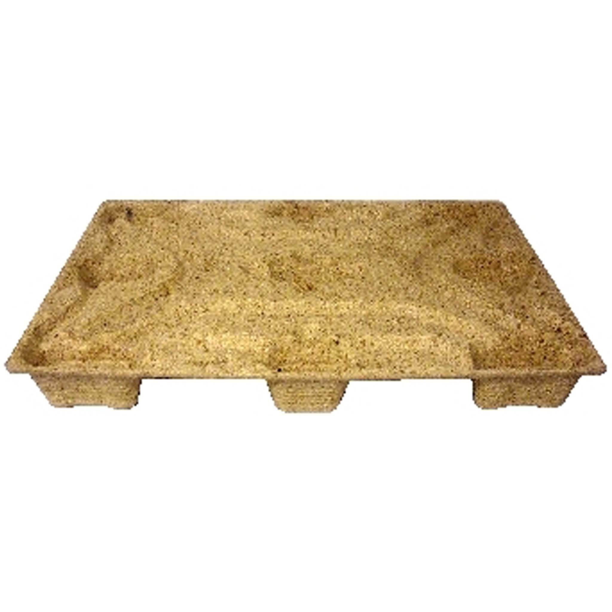 Pressspan-Palette Ansicht von schräg oben auf eine Pressspann-Palette vor weißen Hintergrund