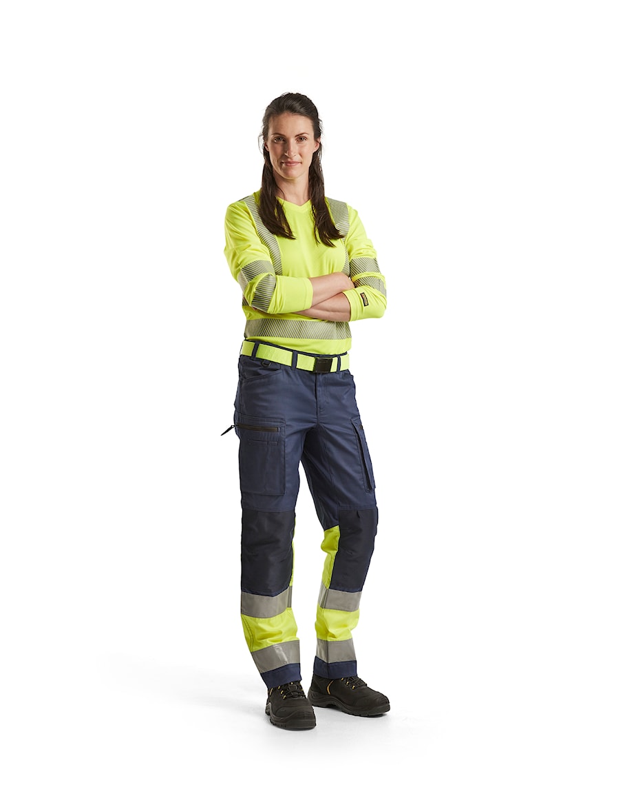 hoch sichtbar, reflektierende Streifen, Hose, Arbeitskleidung, Warnschutz
