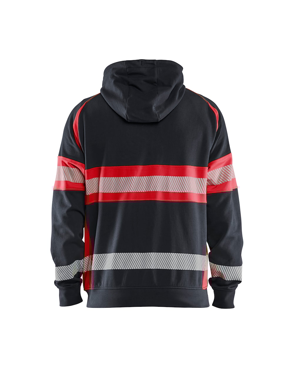 High Vis Kapuzenjacke rot-schwarz, hinten, DB Schenker High Vis Kapuzenjacke rot-schwarz, hinten, DB Schenker