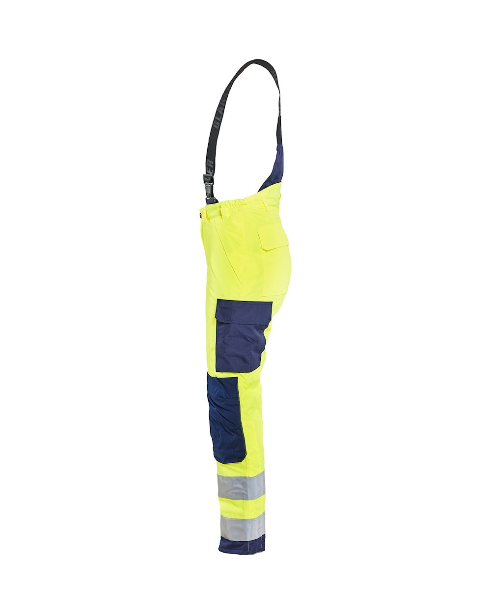 Damen High Vis Winter Arbeitshose High Vis Gelb / Marineblau, Seite links, DB Schenker Damen High Vis Winter Arbeitshose High Vis Gelb / Marineblau, Seite links, DB Schenker