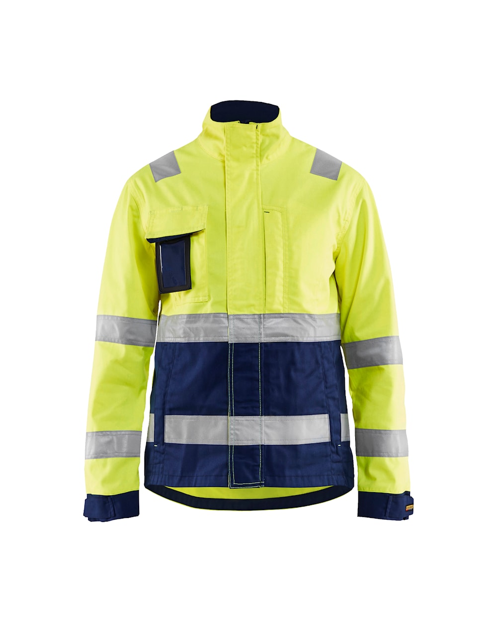 Damen High Vis Jacke High Vis Gelb / Marineblau vorn Damen High Vis Jacke High Vis Gelb / Marineblau, vorn, DB Schenker