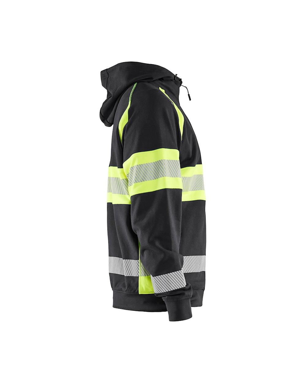 High Vis Kapuzenjacke schwarz / gelb, Seite rechts, DB Schenker 