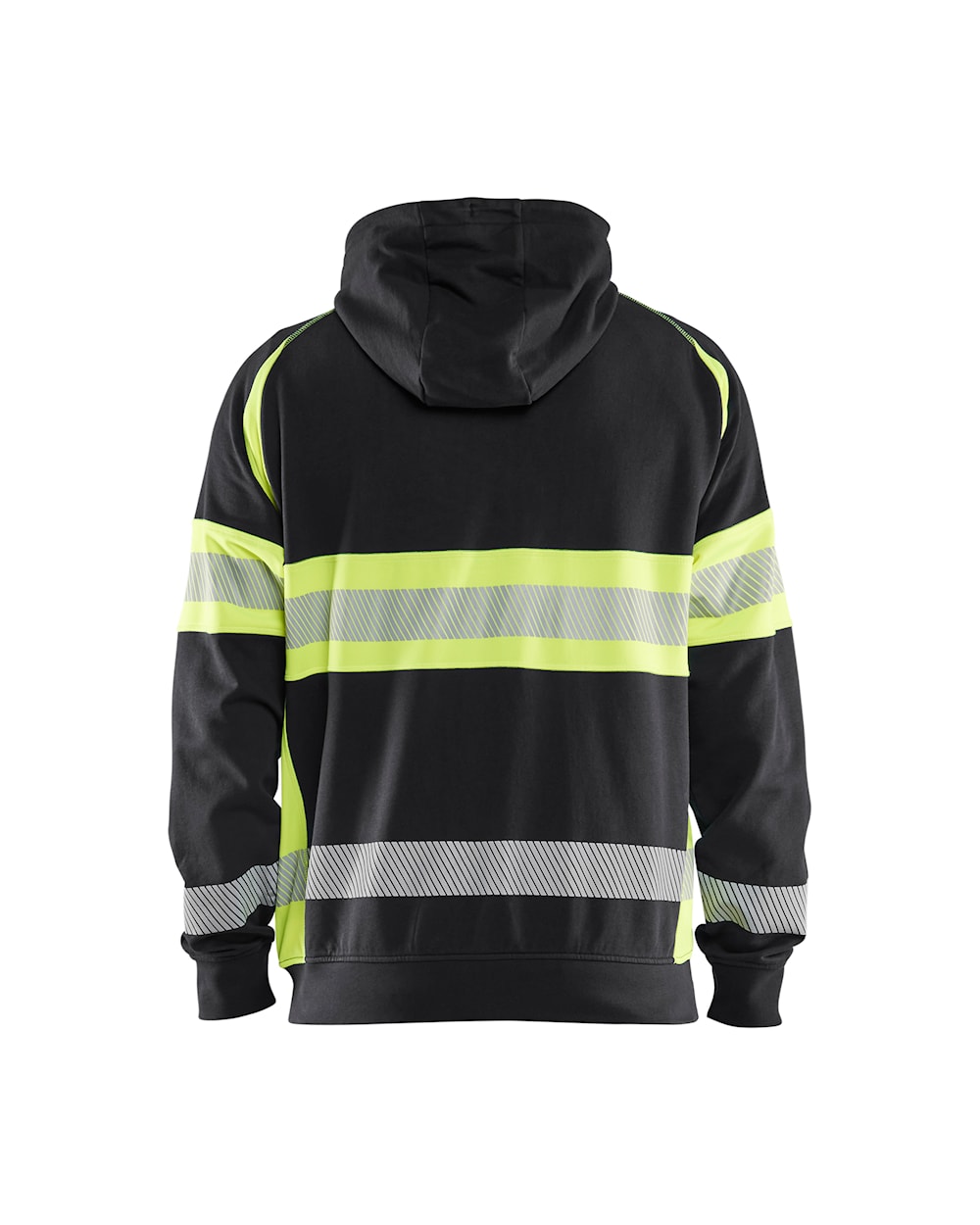 High Vis Kapuzenjacke schwarz / gelb, hinten, DB Schenker 