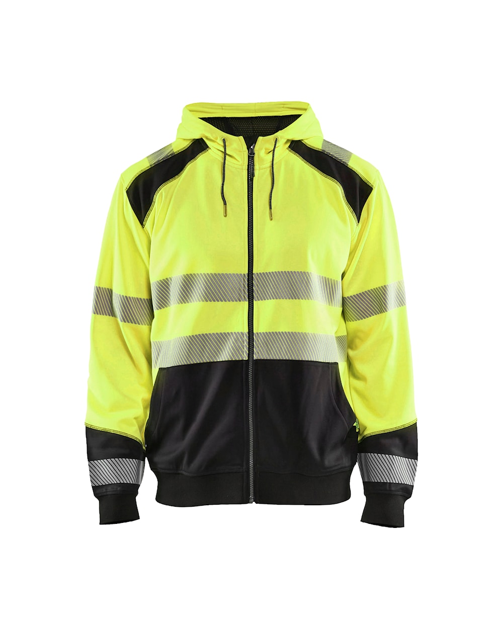 High Vis Kapuzensweater high vis gelb / schwarz vorn, DB Schenker