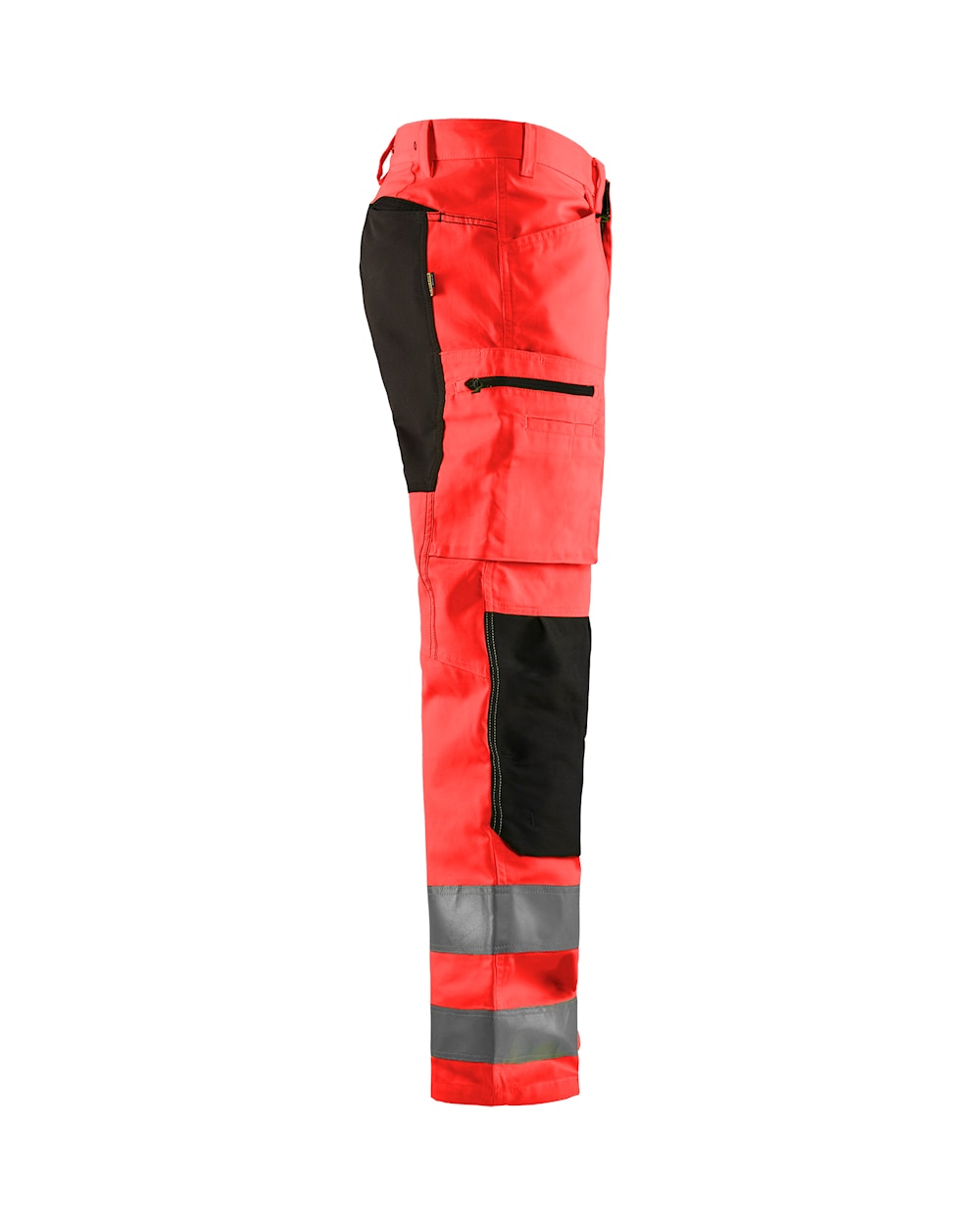 High Vis Arbeitshose mit Stretch High Vis Rot / Schwarz, Seite rechts, DB Schenker High Vis Arbeitshose mit Stretch High Vis Rot / Schwarz, Seite rechts, DB Schenker