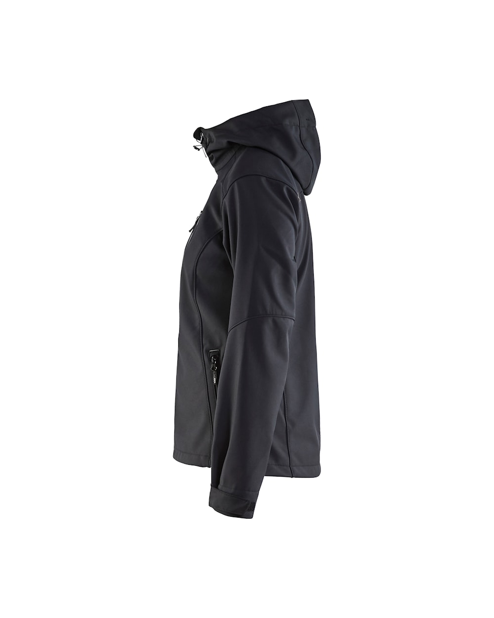Damen Softshell Jacke schwarz / silber, Seite links, DB Schenker Damen Softshell Jacke schwarz / silber, Seite links, DB Schenker