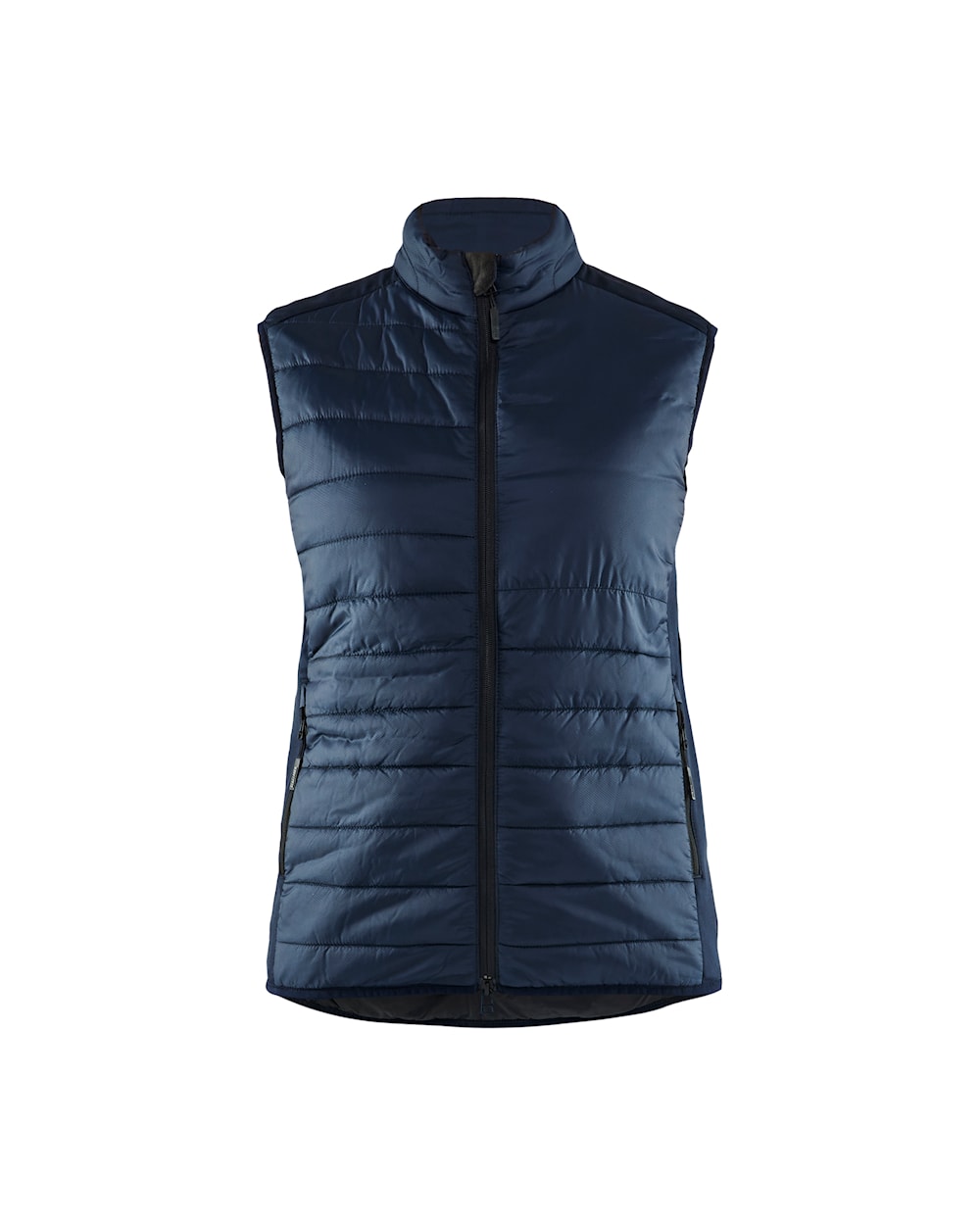 Damen Weste warm gefüttert Dunkel Marineblau vorn Warm gefütterte Weste für Damen, Farbe Dunkelblau,  Ansicht von vorn