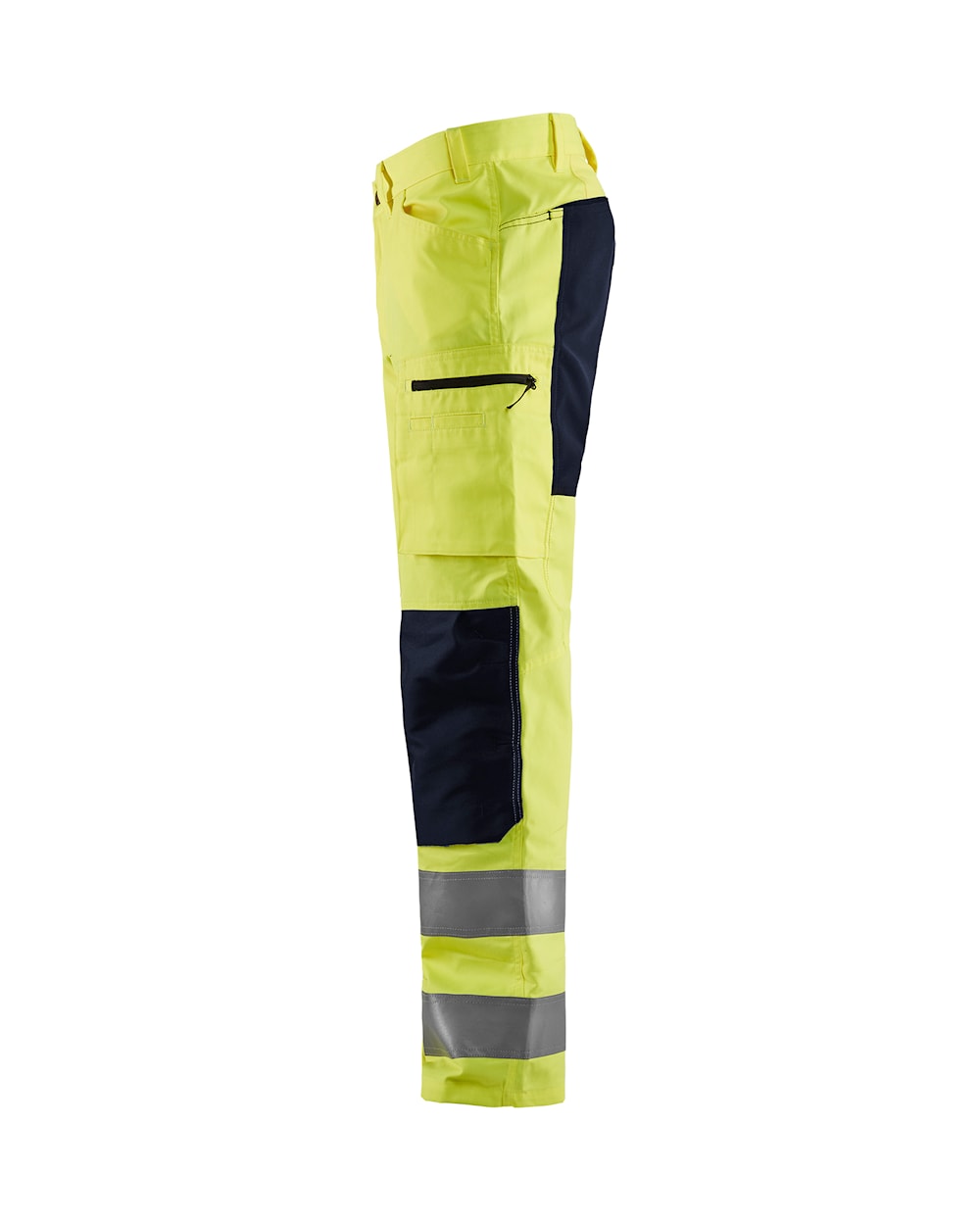 High Vis Arbeitshose mit Stretch High Vis Gelb / Schwarz, Seite links, DB Schenker High Vis Arbeitshose mit Stretch High Vis Gelb / Schwarz, Seite links, DB Schenker