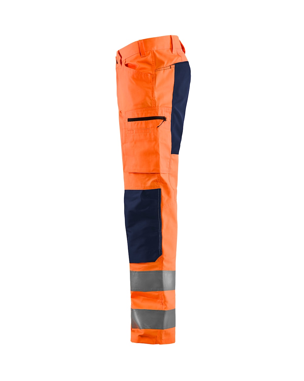 High Vis Arbeitshose mit Stretch High Vis Orange / Marineblau, Seite links, DB Schenker Shop High Vis Arbeitshose mit Stretch High Vis Orange / Marineblau, Seite links, DB Schenker Shop