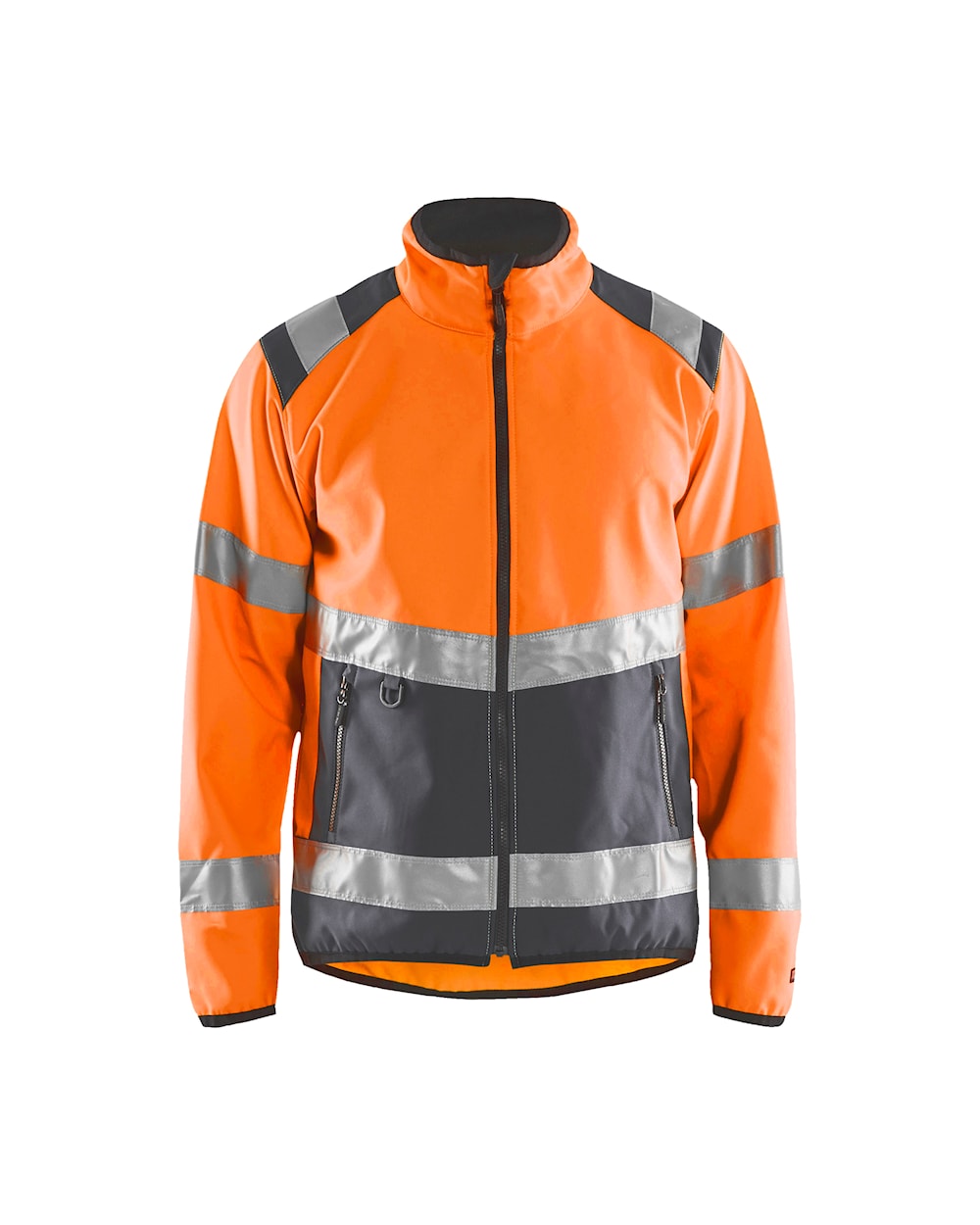 High Vis Softshell Jacke high vis orange / mittelgrau, Vorderansicht, DB Schenker