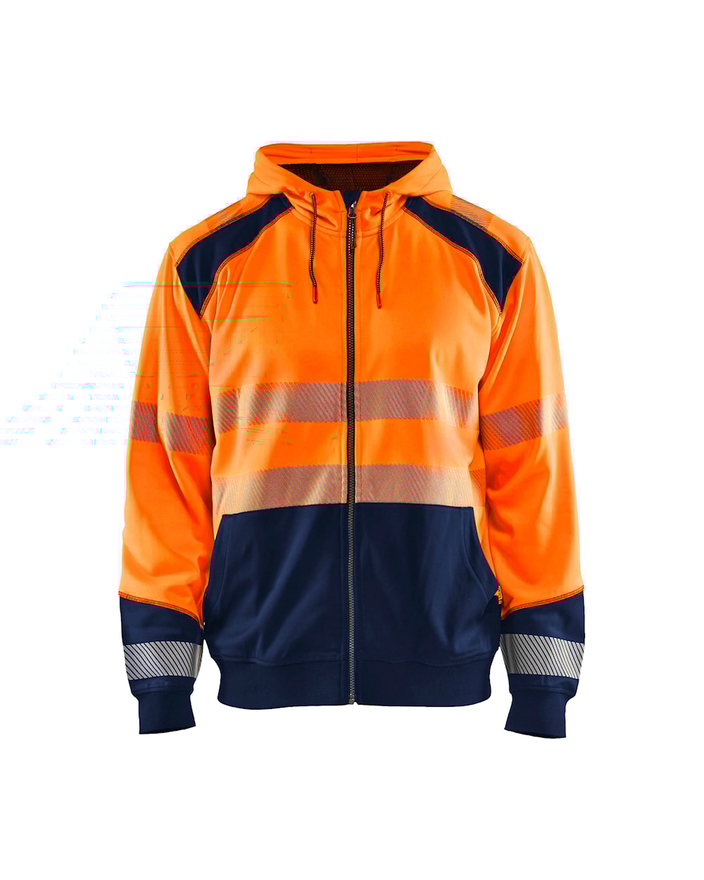 High Vis Kapuzensweater high vis orange / marineblau vorn High Vis Kapuzensweater high vis orange / marineblau vorn, DB Schenker