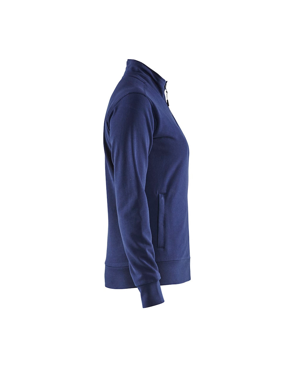 Dunkelblaue Fleecejacke für Damen, Ansicht von rechts