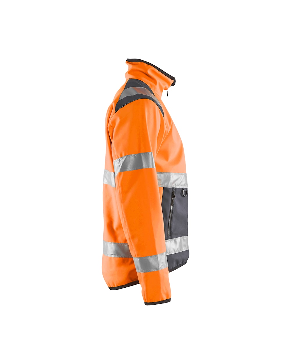 High Vis Softshell Jacke high vis orange / mittelgrau, Seitenansicht rechts, DB Schenker