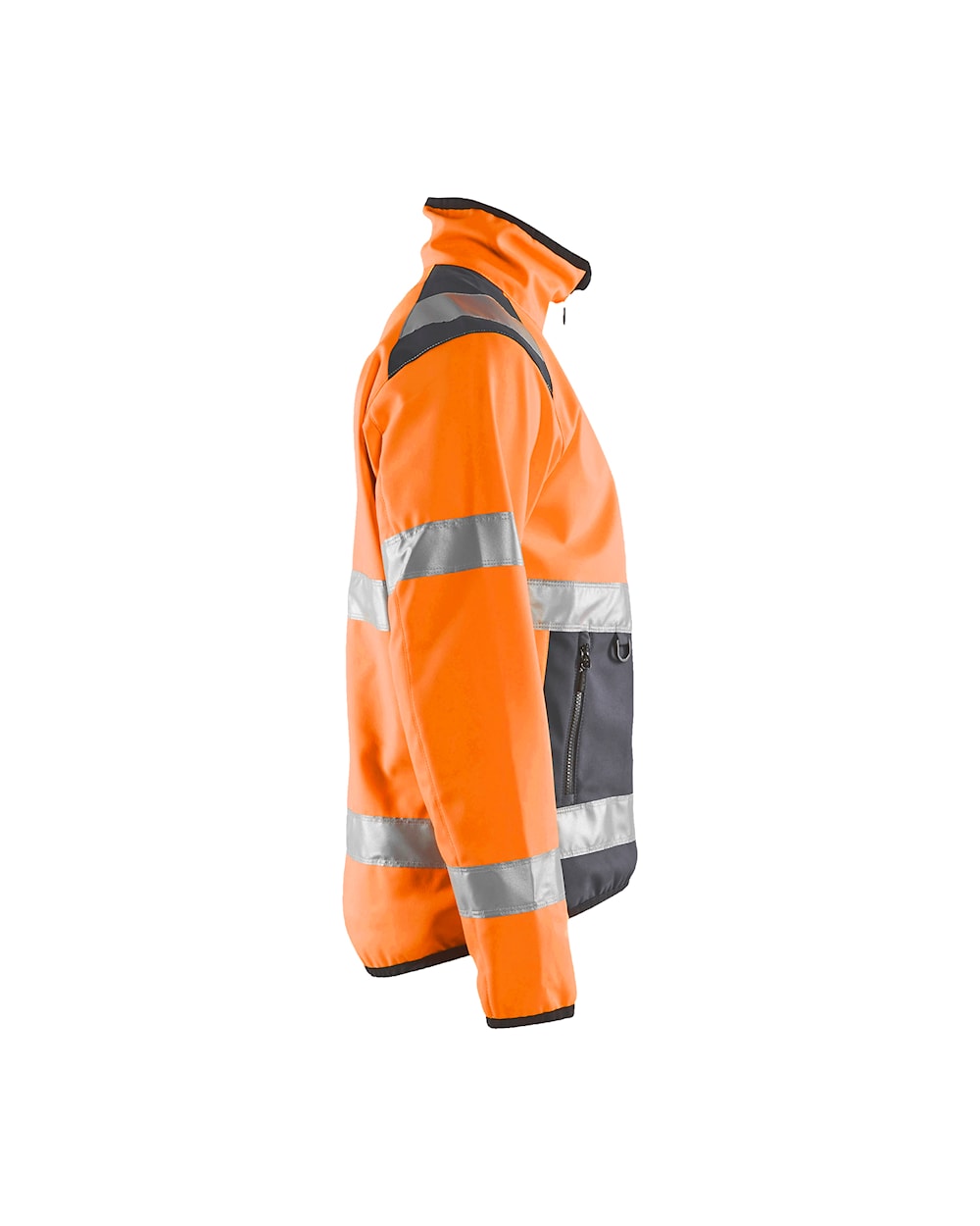High Vis Softshell Jacke high vis orange / mittelgrau, Seitenansicht rechts, DB Schenker High Vis Softshell Jacke high vis orange / mittelgrau, Seitenansicht rechts, DB Schenker