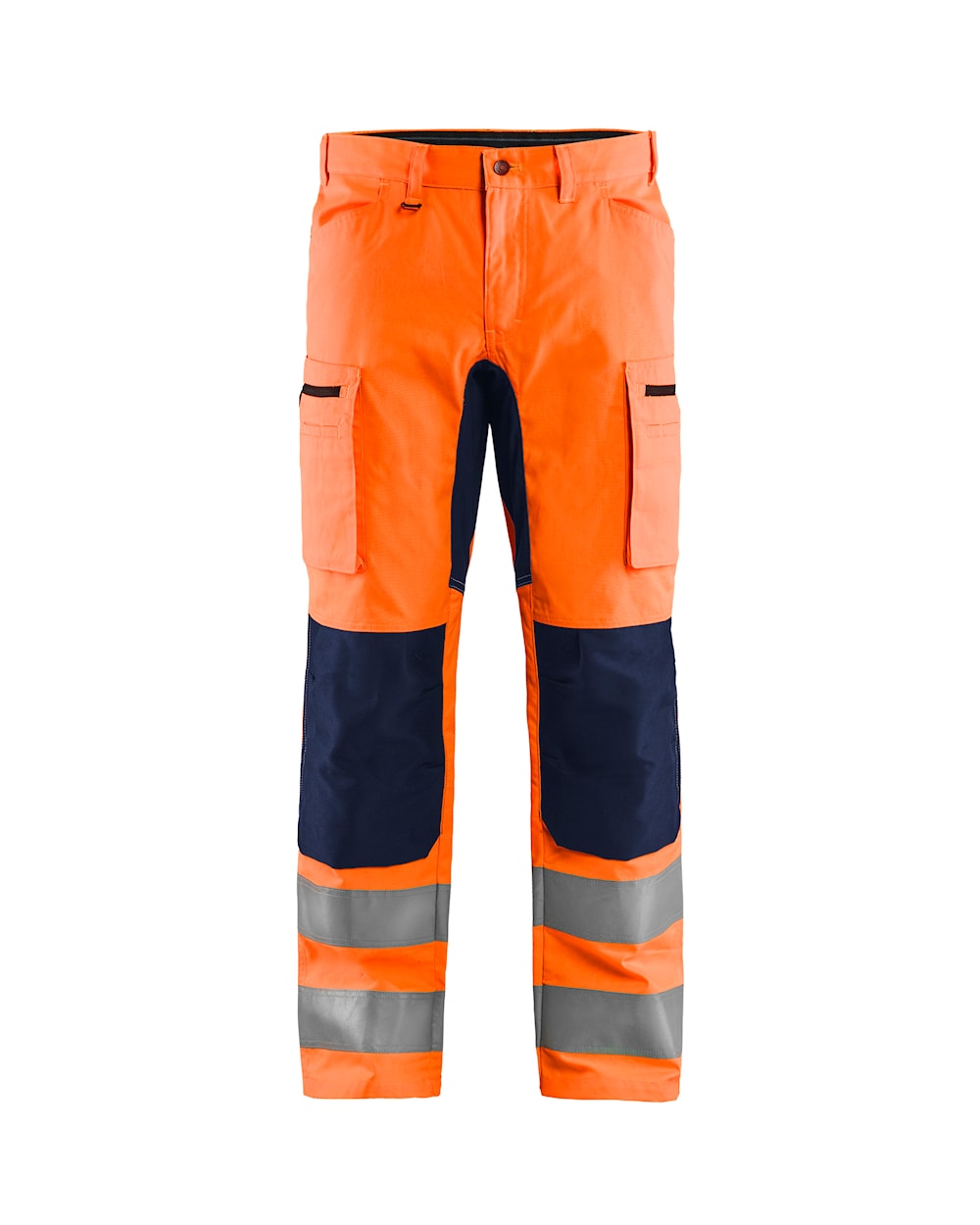 High Vis Arbeitshose mit Stretch High Vis Orange / Marineblau, vorne, DB Schenker Shop High Vis Arbeitshose mit Stretch High Vis Orange / Marineblau, vorne, DB Schenker Shop