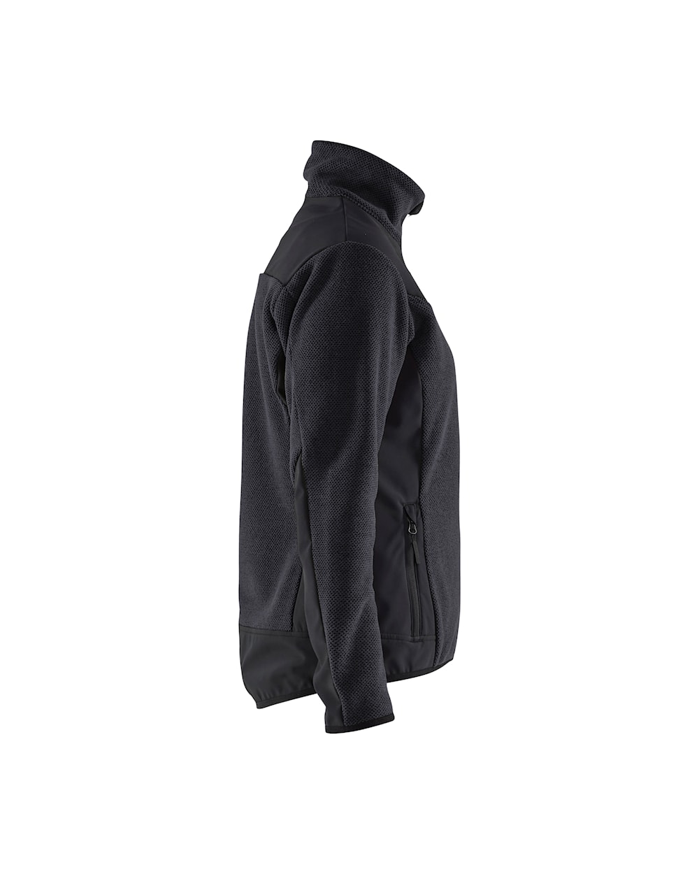 Schwarze Strickjacke für Damen, Ansicht von rechts
