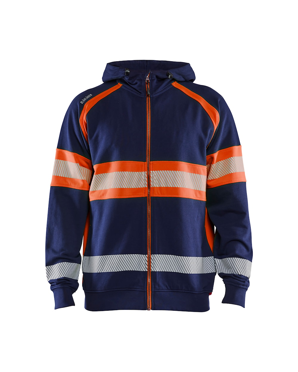 High Vis Kapuzenjacke marineblau / orange, vorne, DB Schenker