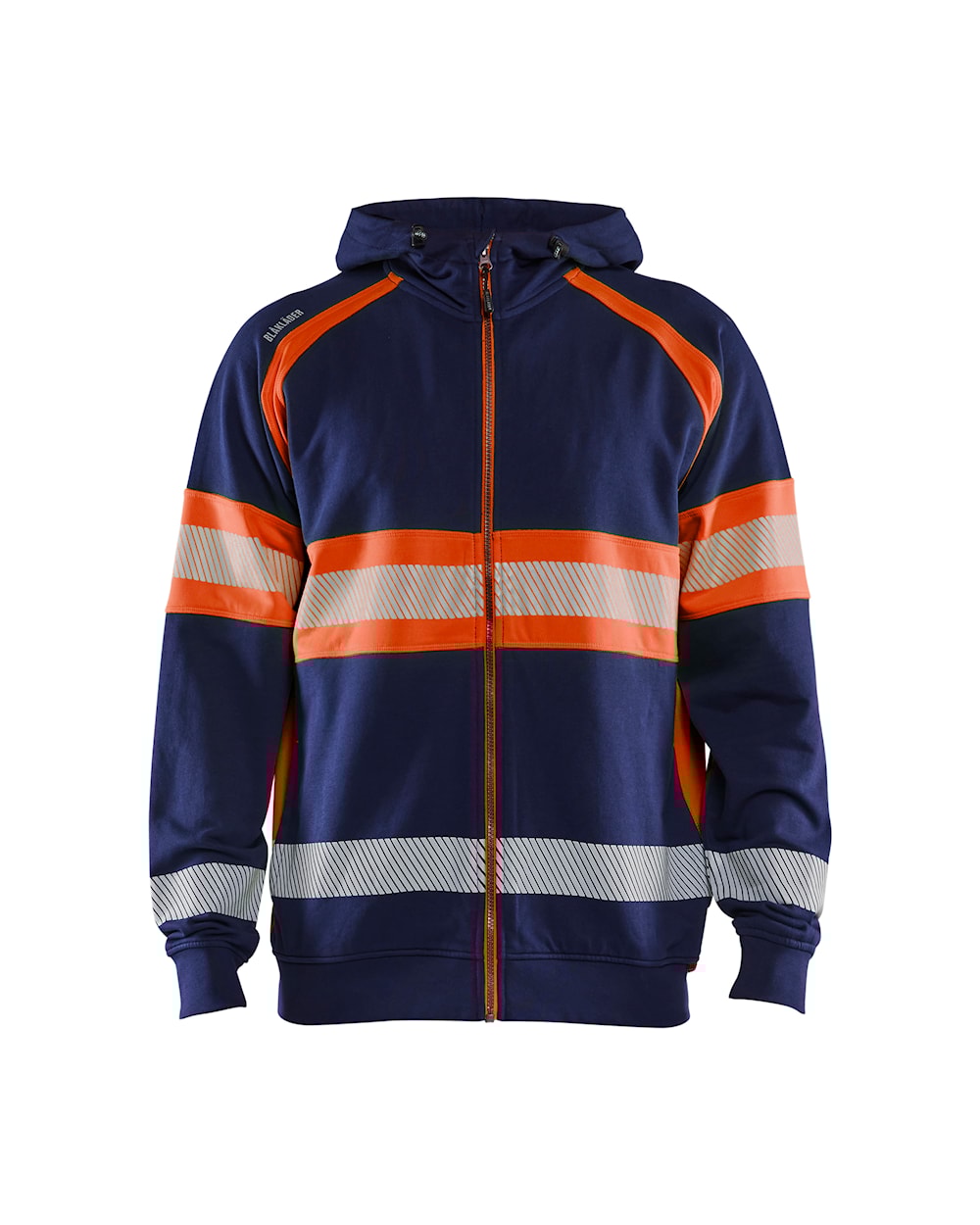 High Vis Kapuzenjacke marineblau / orange, vorne, DB Schenker High Vis Kapuzenjacke marineblau / orange, vorne, DB Schenker