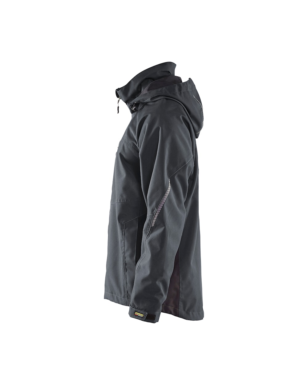 Shell Jacke dunkelgrau / schwarz, Seite links, DB Schenker Shop