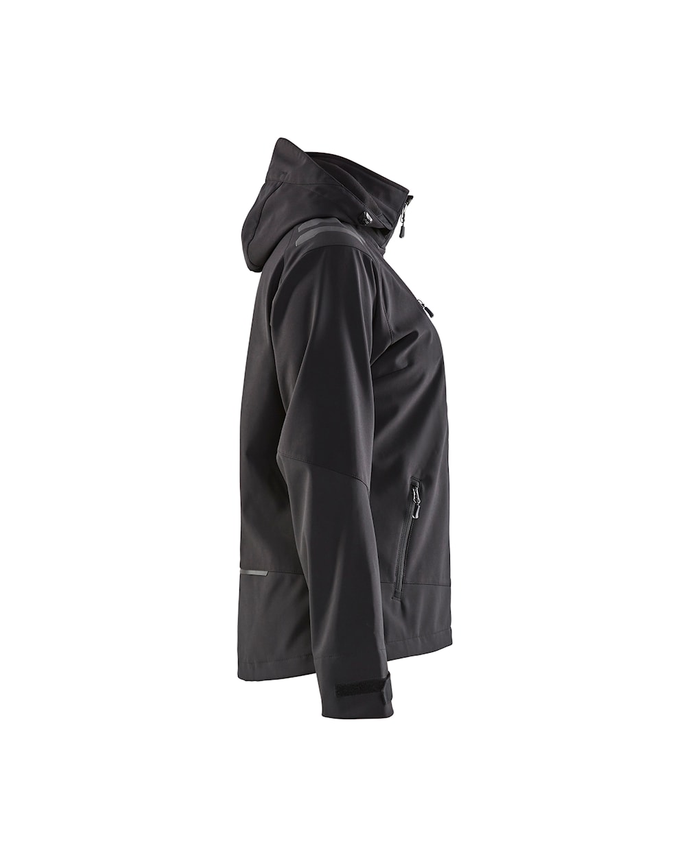 Damen Softshell Jacke schwarz, Seite rechts, DB Schenker Damen Softshell Jacke schwarz, Seite rechts, DB Schenker