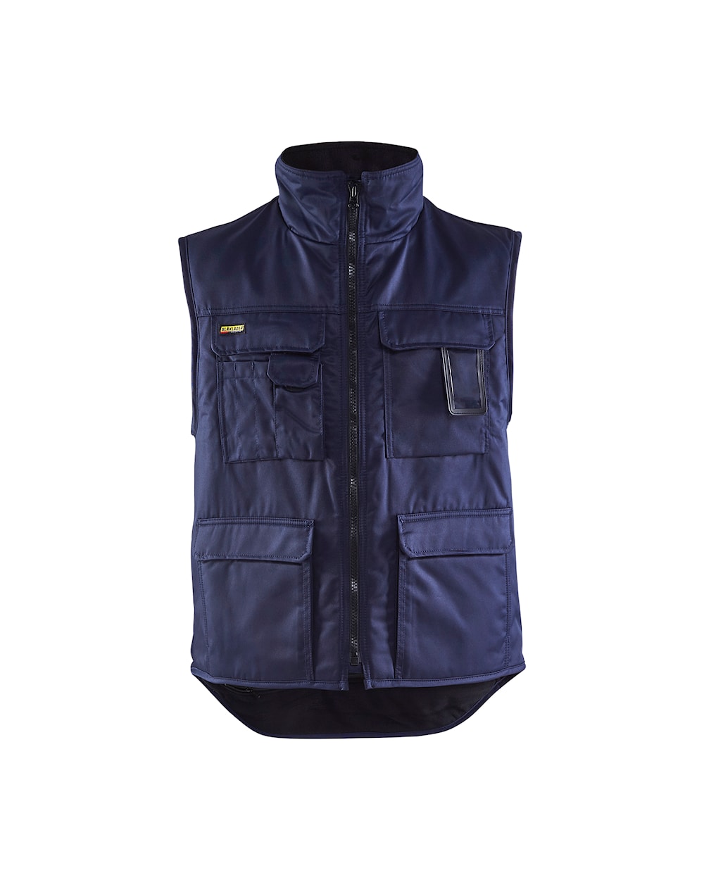 Winterweste Marineblau vorn Dunkelblaue Weste mit vier Taschen, Ansicht von