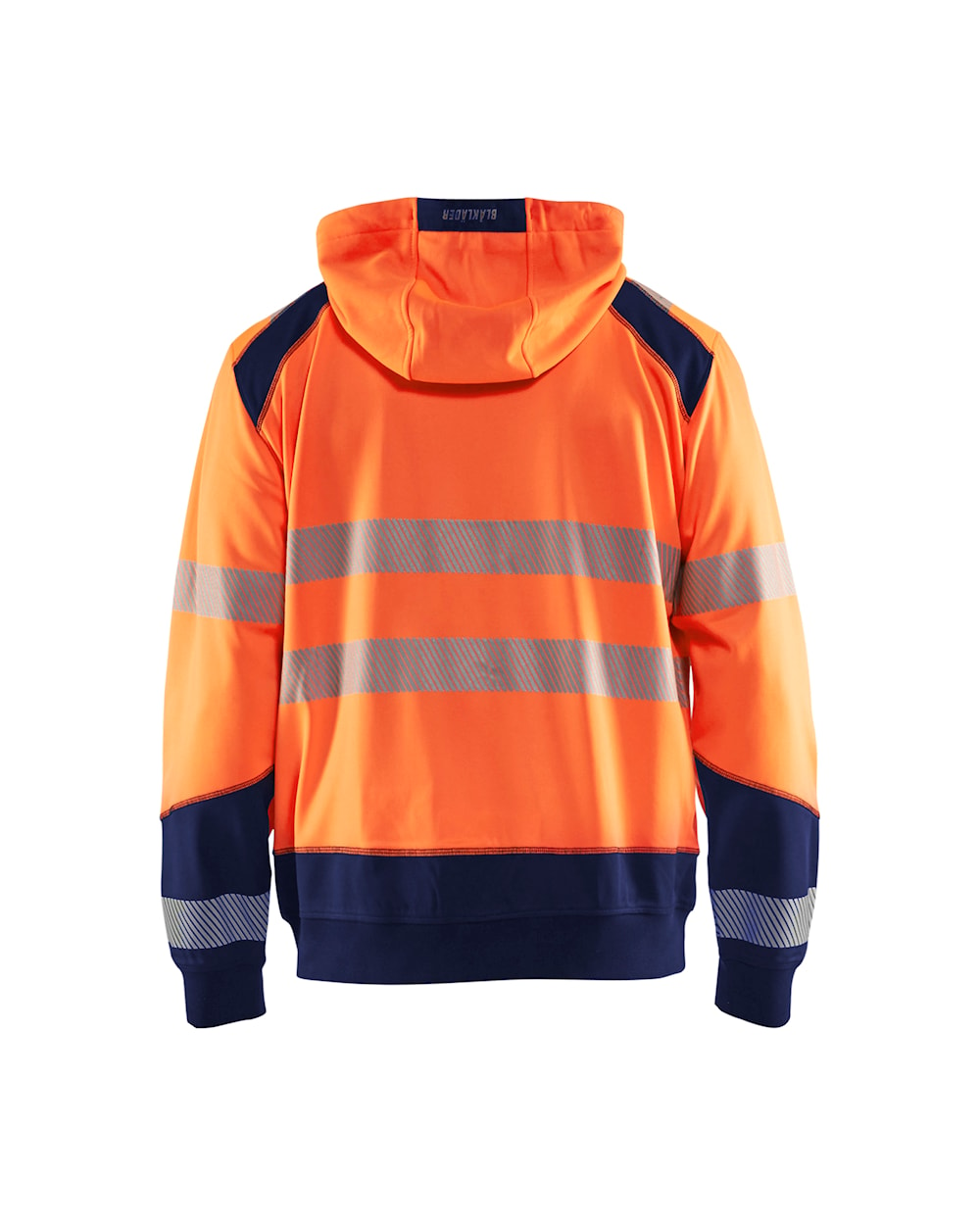 High Vis Kapuzensweater high vis orange / marineblau hinten, DB Schenker