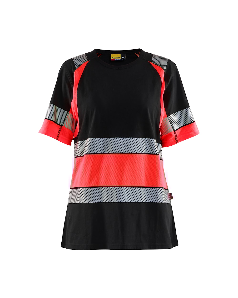 Damen High Vis T-Shirt Schwarz / High Vis Rot, vorne, DB Schenker Damen High Vis T-Shirt Schwarz / High Vis Rot, vorne, DB Schenker
