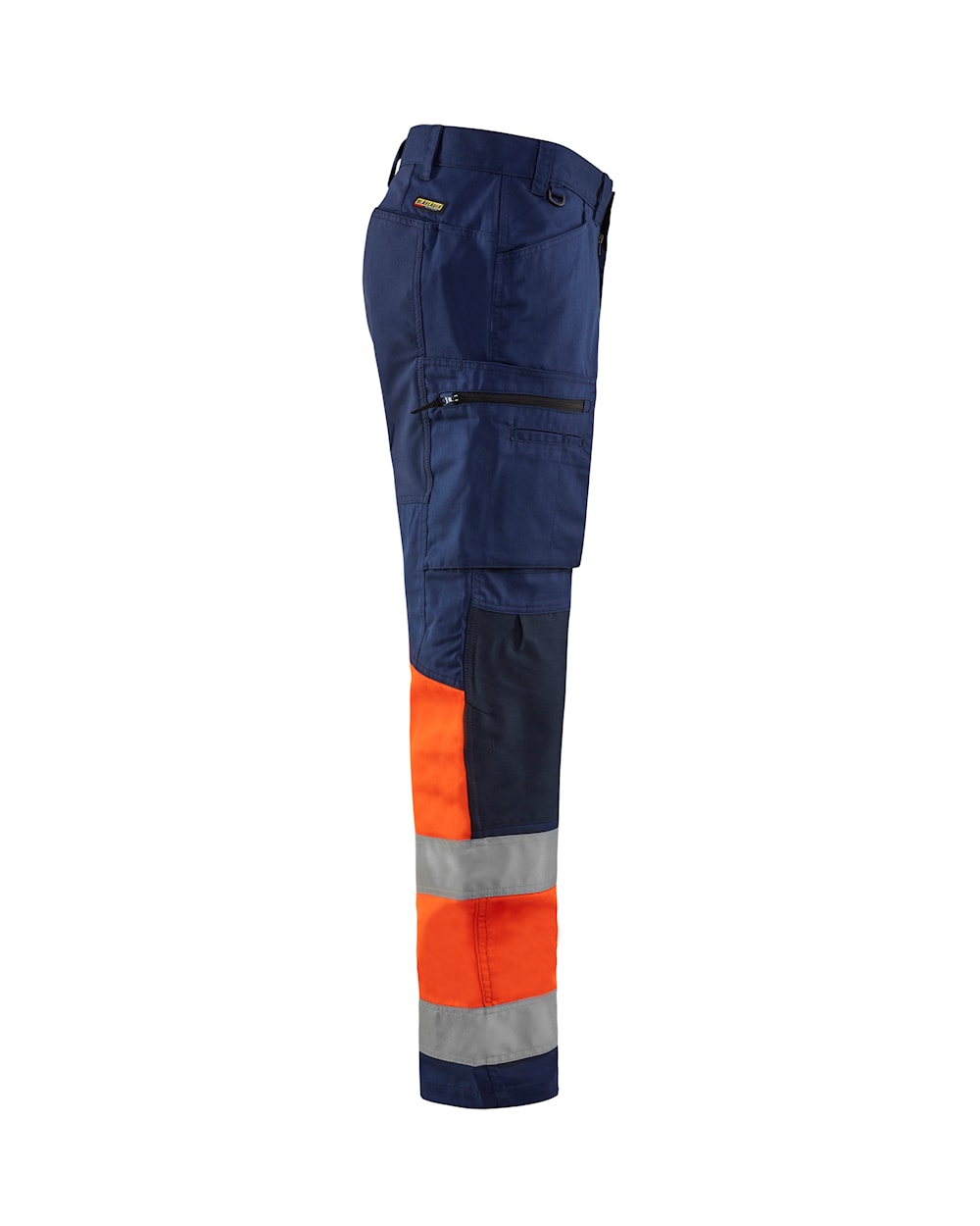 High Vis Arbeitshose mit Stretch Marineblau / Orange, Seite rechts, DB Schenker High Vis Arbeitshose mit Stretch Marineblau / Orange, Seite rechts, DB Schenker