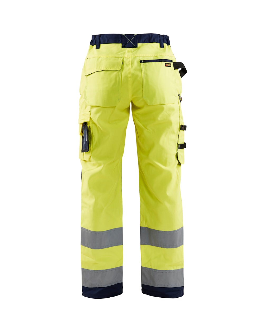Damen High Vis Arbeitshose ohne Werkzeugtaschen High Vis Gelb / Marineblau, hinten, DB Schenker Damen High Vis Arbeitshose ohne Werkzeugtaschen High Vis Gelb / Marineblau, hinten, DB Schenker