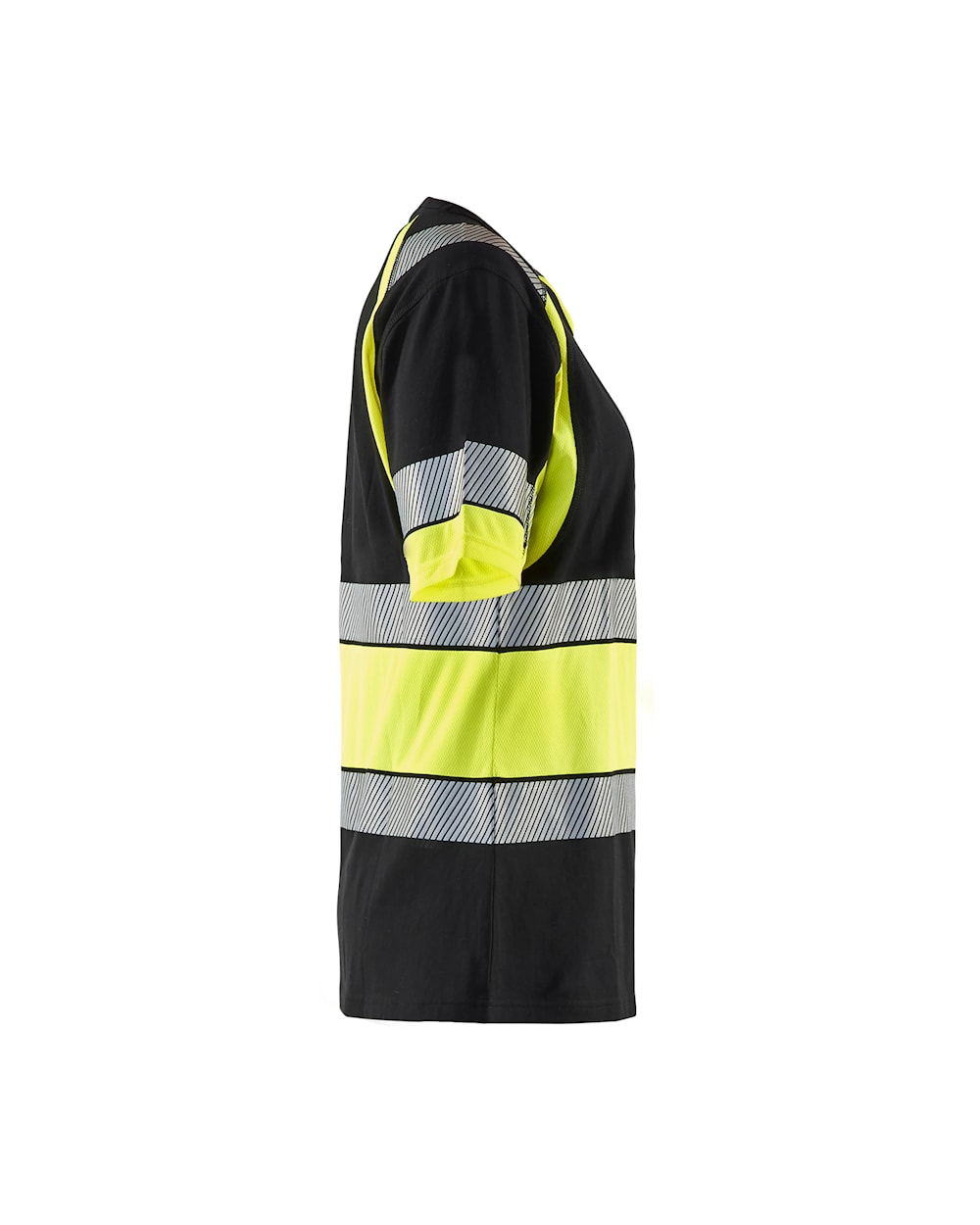 Damen High Vis T-Shirt Schwarz / Gelb, Seite rechts, DB Schenker Damen High Vis T-Shirt Schwarz / Gelb, Seite rechts, DB Schenker