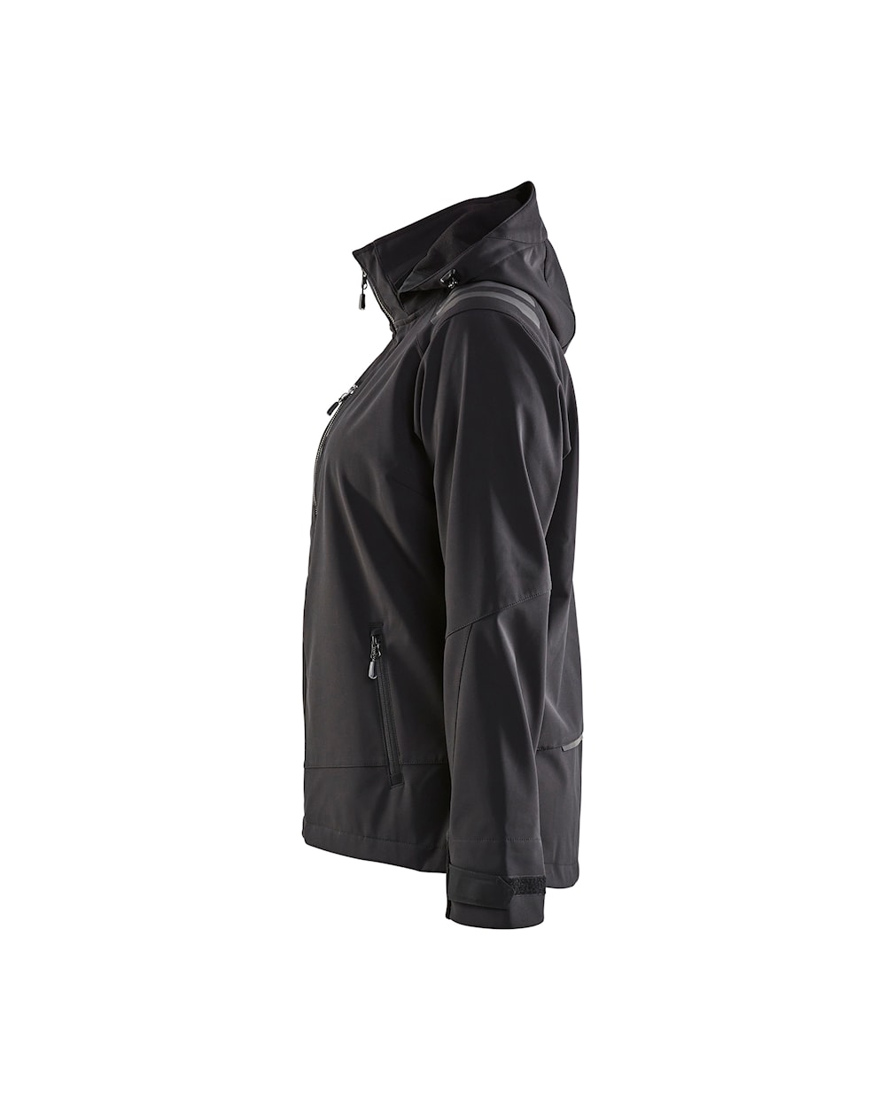 Damen Softshell Jacke schwarz, Seite links, DB Schenker Damen Softshell Jacke schwarz, Seite links, DB Schenker