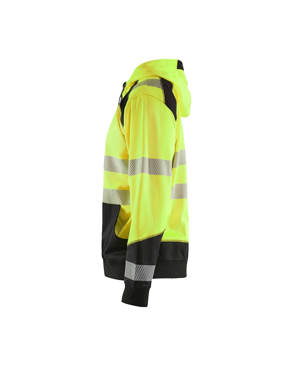 High Vis Kapuzensweater high vis gelb / schwarz, Seite links, DB Schenker