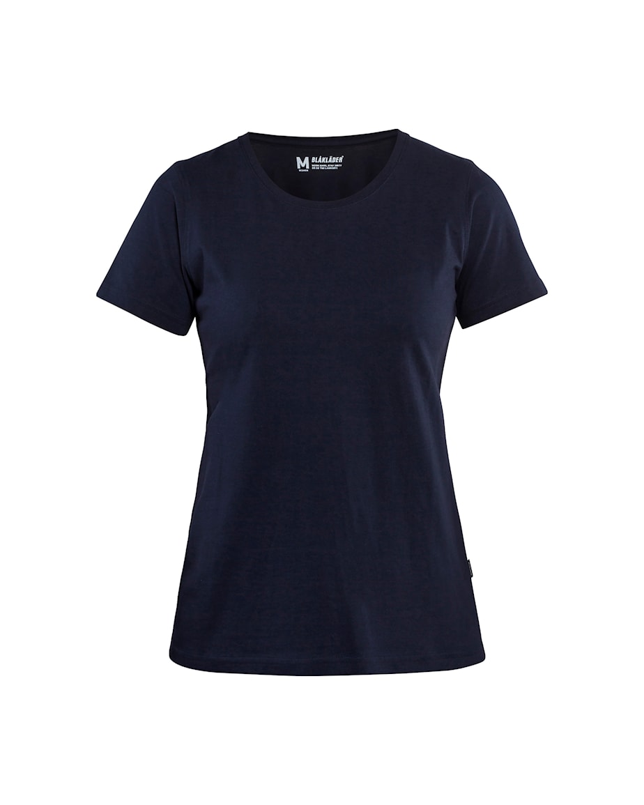 T-Shirt, Navy, Kurzarm, Rundhals, Einfarbig
